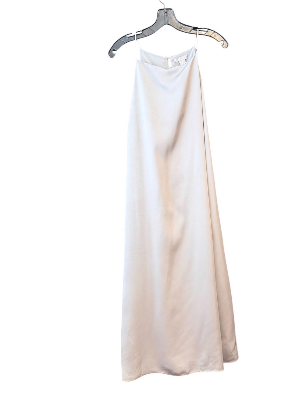 H&M Silver Y2K Minimalist Luxury Satin  Slip Maxi Dress